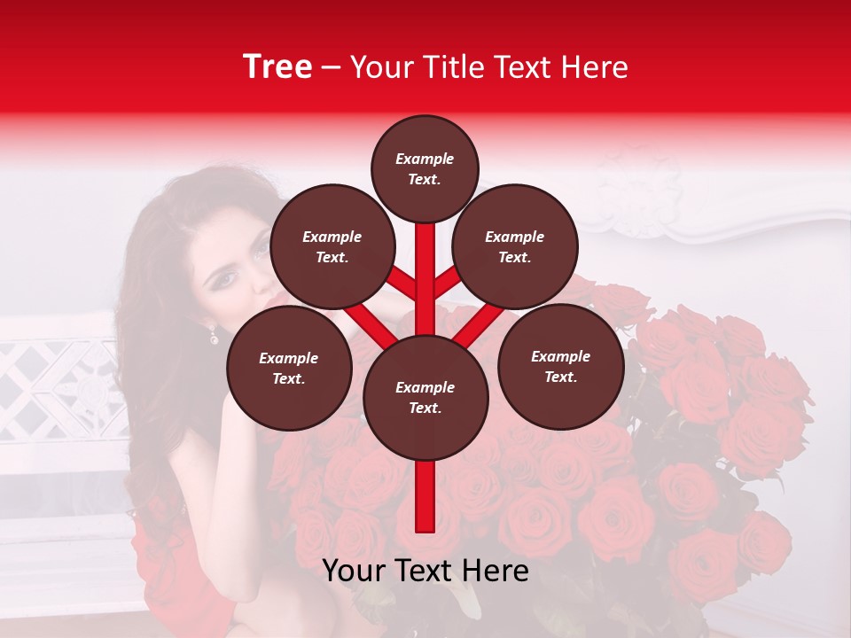 Bouquet Of Roses Attractive Portrait PowerPoint Template