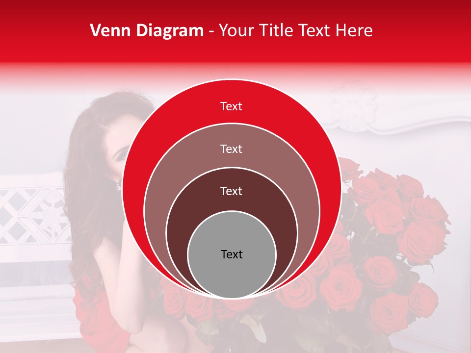 Bouquet Of Roses Attractive Portrait PowerPoint Template