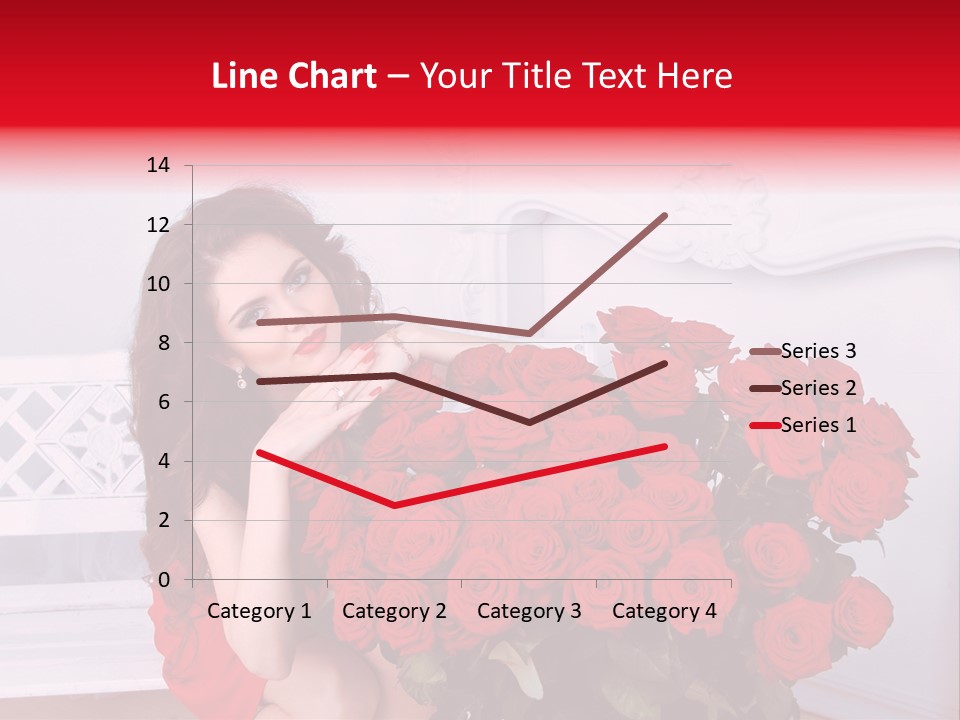 Bouquet Of Roses Attractive Portrait PowerPoint Template