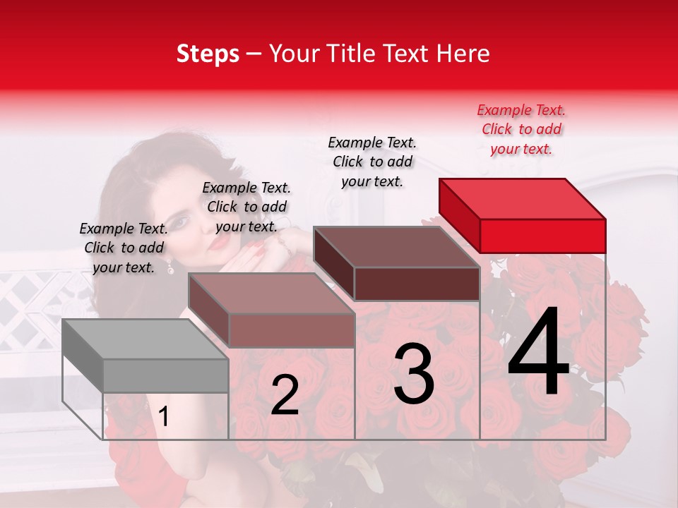 Bouquet Of Roses Attractive Portrait PowerPoint Template