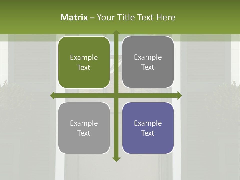 Facade Front Door Vertical PowerPoint Template