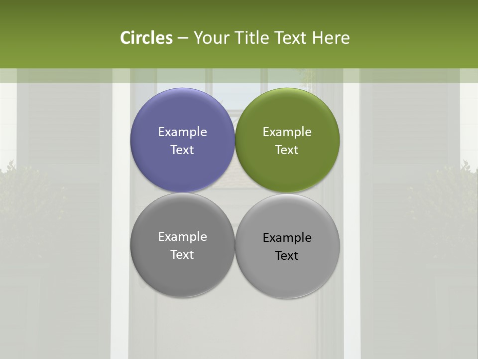 Facade Front Door Vertical PowerPoint Template