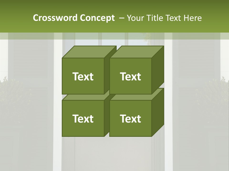 Facade Front Door Vertical PowerPoint Template