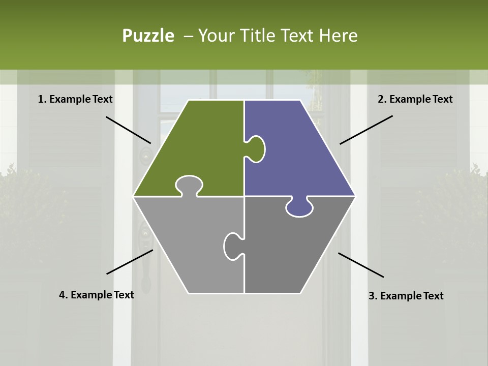 Facade Front Door Vertical PowerPoint Template