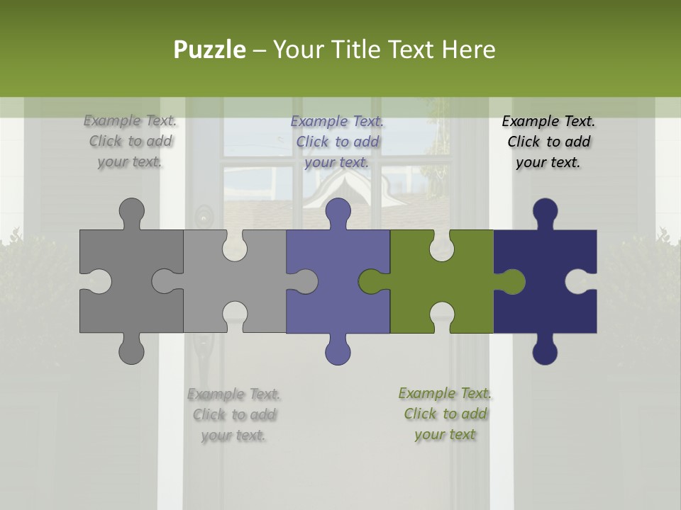 Facade Front Door Vertical PowerPoint Template