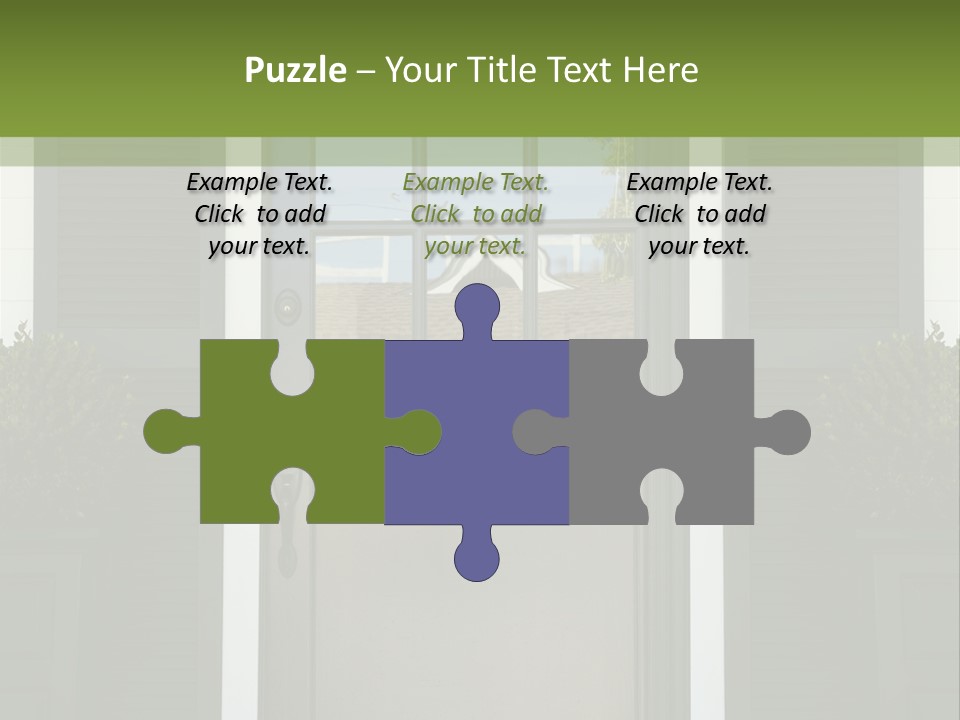 Facade Front Door Vertical PowerPoint Template