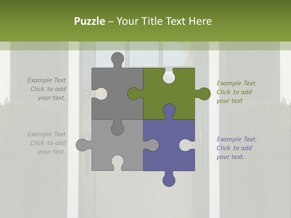 Facade Front Door Vertical PowerPoint Template