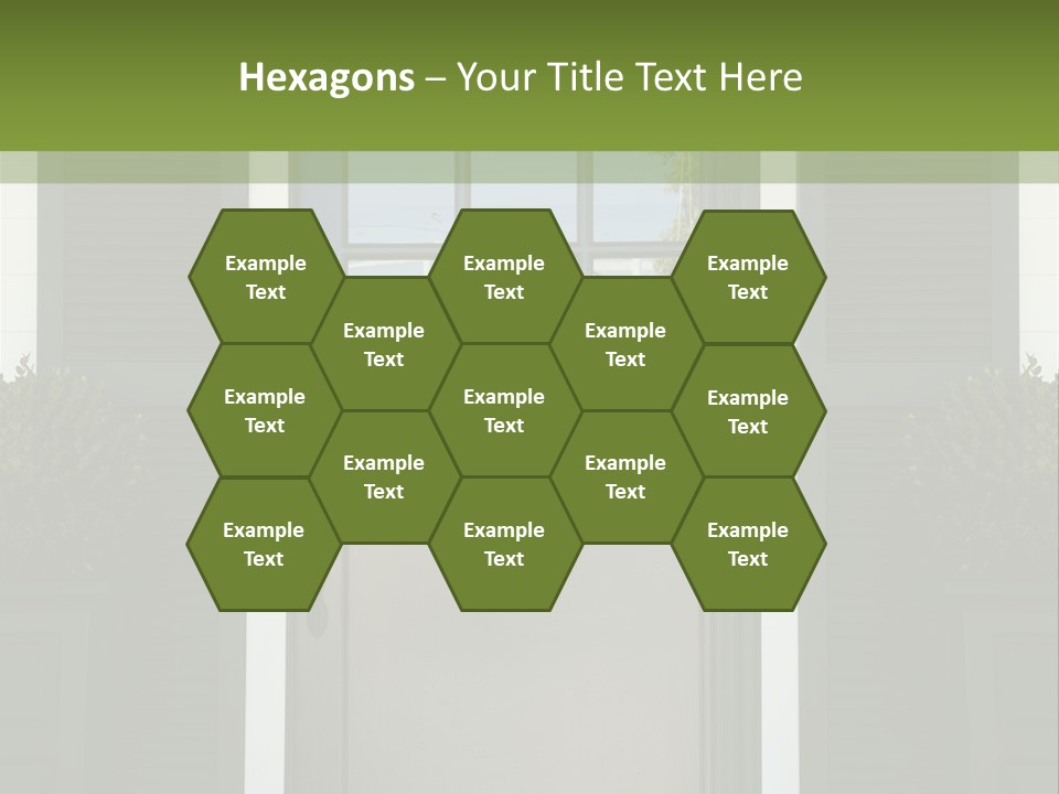 Facade Front Door Vertical PowerPoint Template