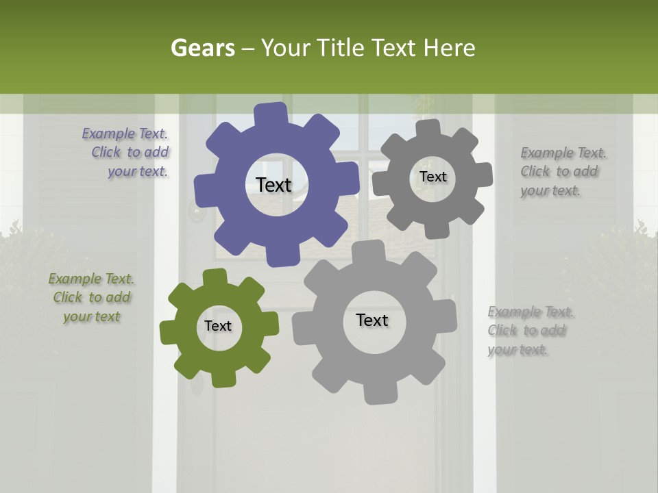 Facade Front Door Vertical PowerPoint Template