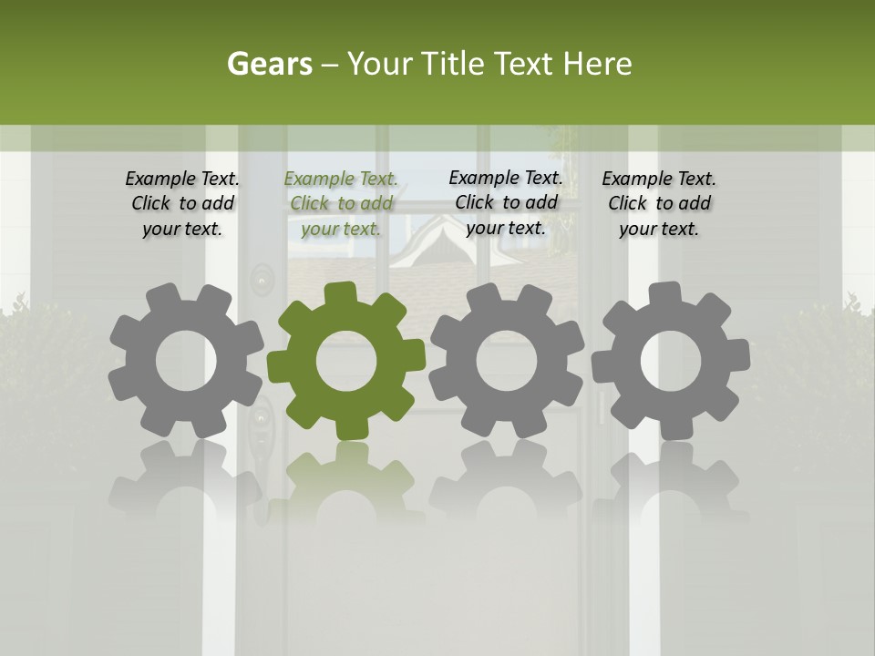 Facade Front Door Vertical PowerPoint Template