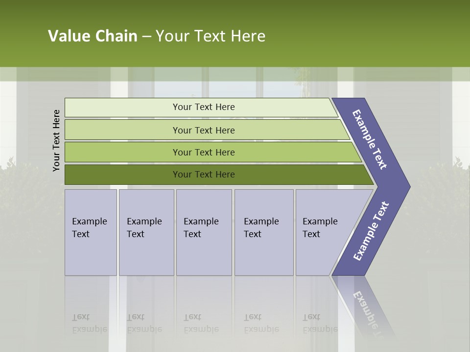 Facade Front Door Vertical PowerPoint Template
