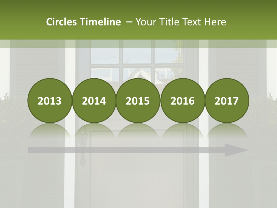 Facade Front Door Vertical PowerPoint Template