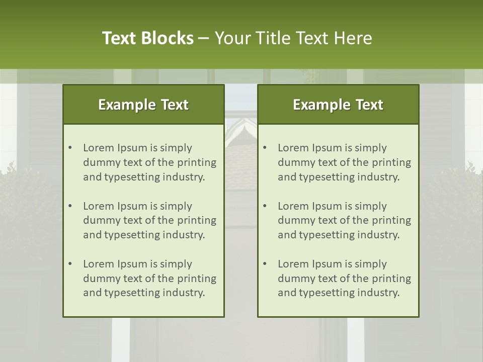 Facade Front Door Vertical PowerPoint Template