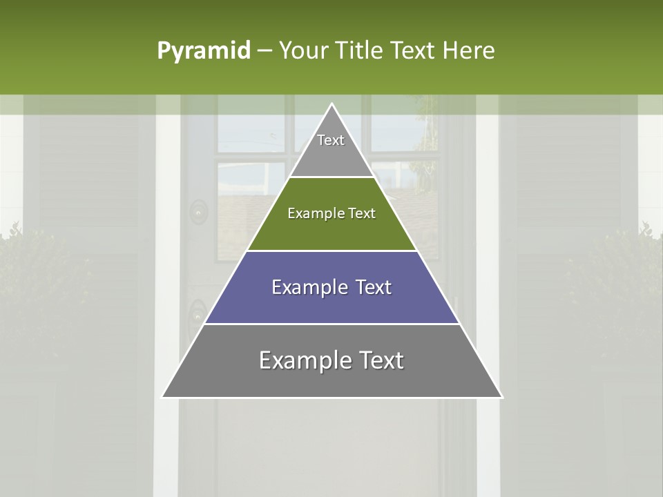 Facade Front Door Vertical PowerPoint Template
