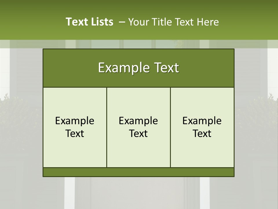 Facade Front Door Vertical PowerPoint Template