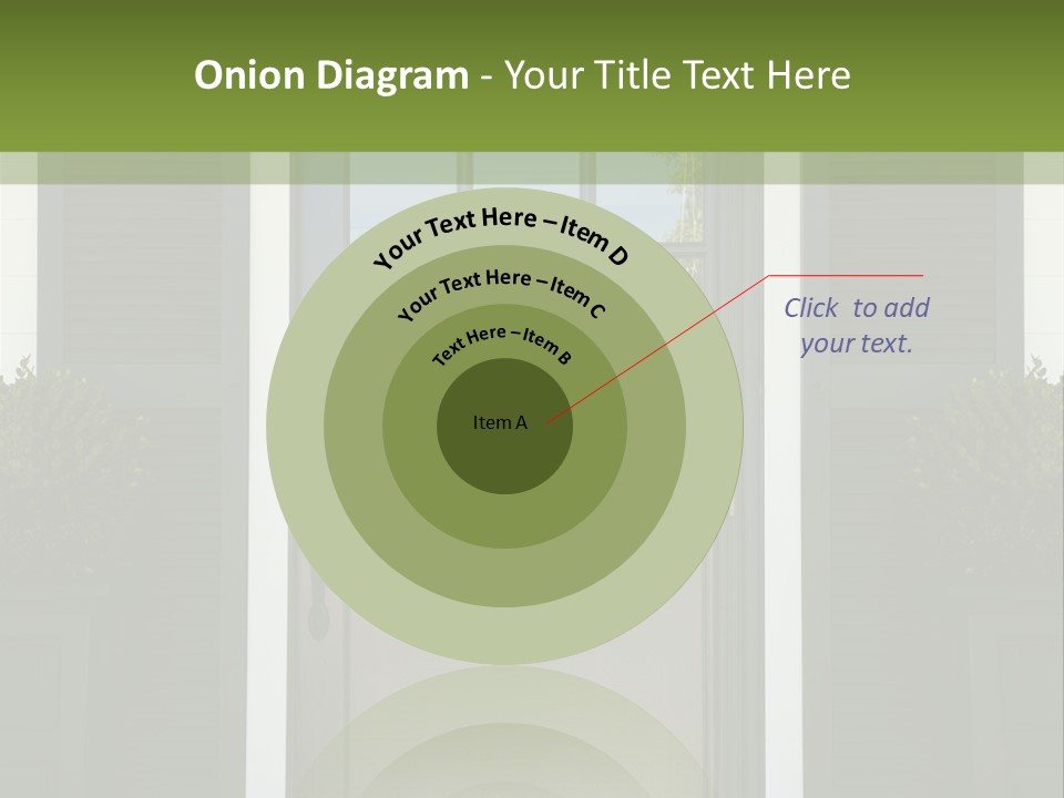Facade Front Door Vertical PowerPoint Template