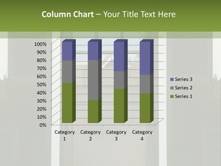 Facade Front Door Vertical PowerPoint Template