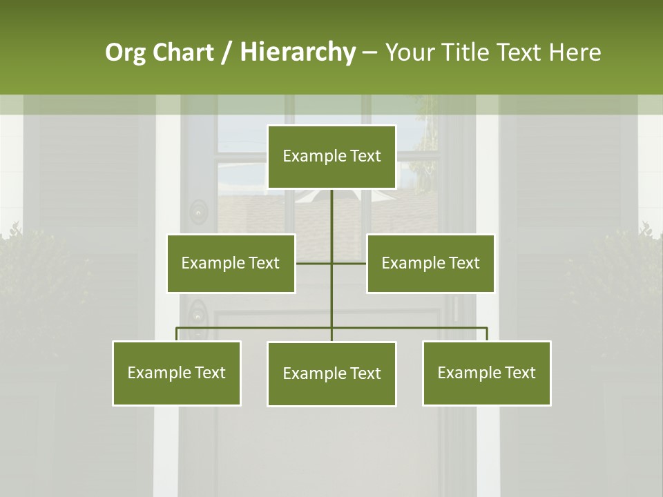 Facade Front Door Vertical PowerPoint Template
