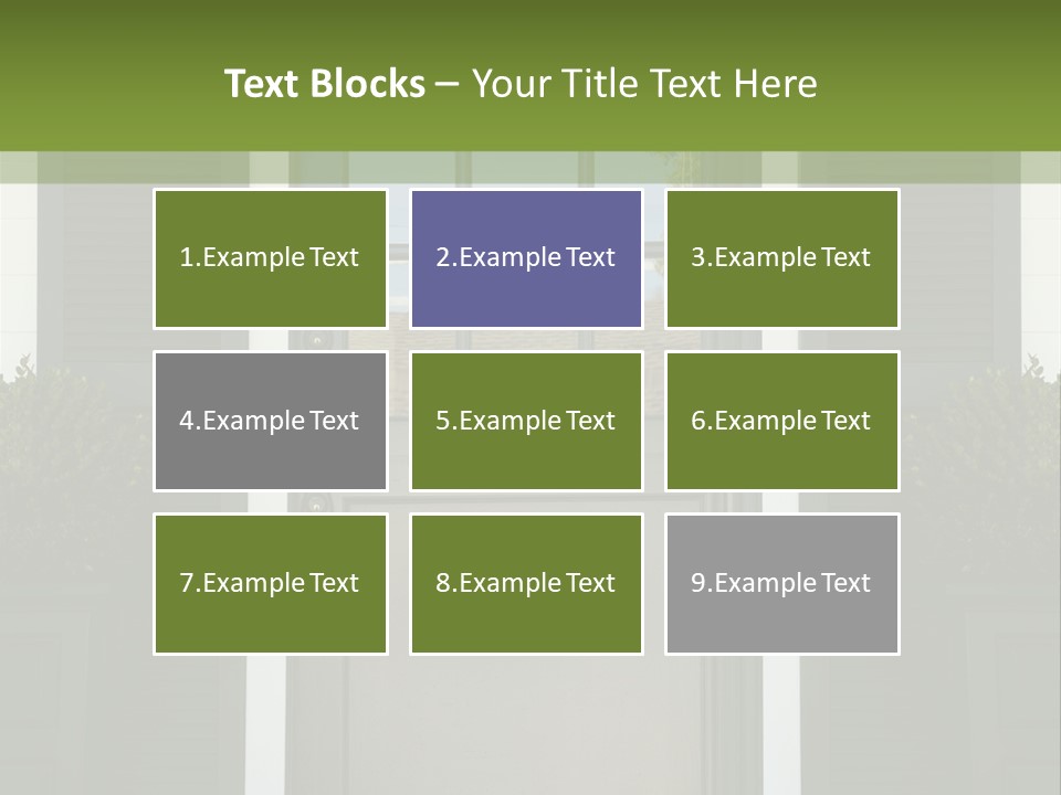 Facade Front Door Vertical PowerPoint Template