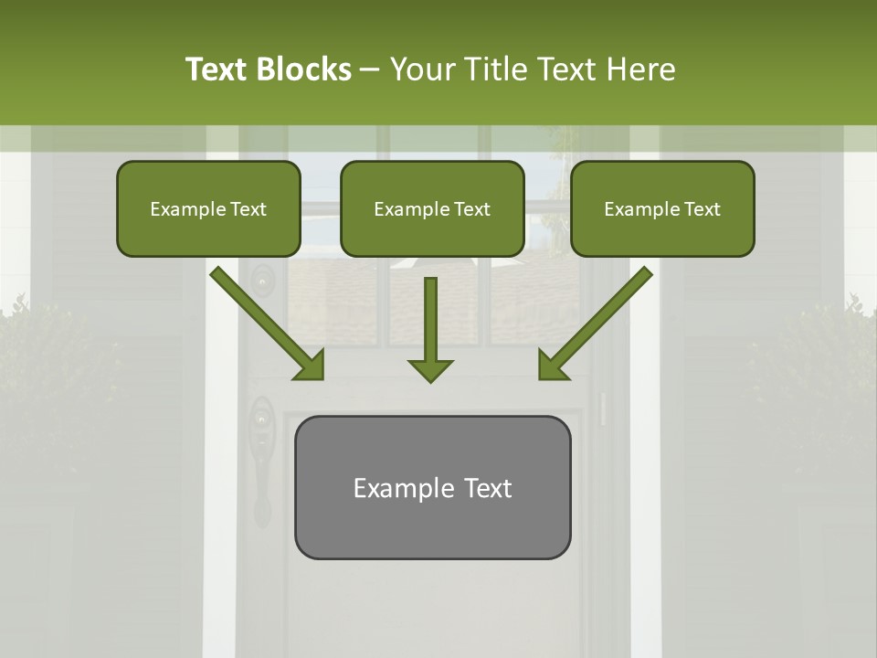 Facade Front Door Vertical PowerPoint Template