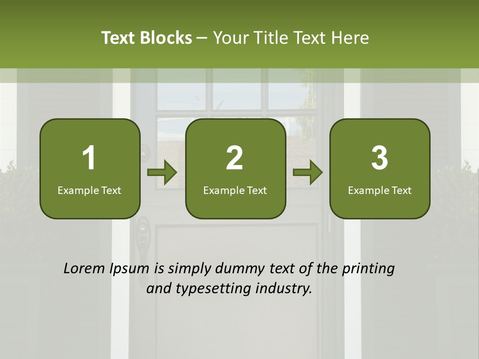 Facade Front Door Vertical PowerPoint Template