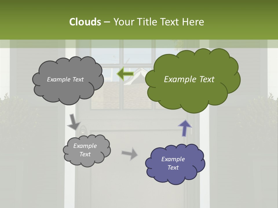 Facade Front Door Vertical PowerPoint Template
