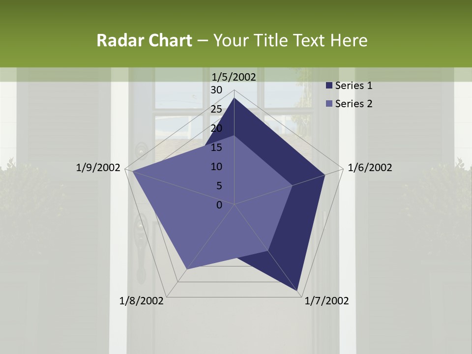 Facade Front Door Vertical PowerPoint Template