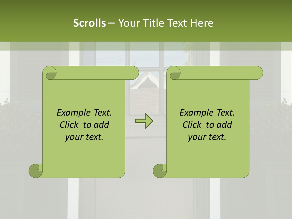 Facade Front Door Vertical PowerPoint Template