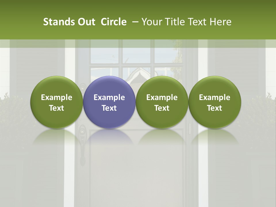 Facade Front Door Vertical PowerPoint Template