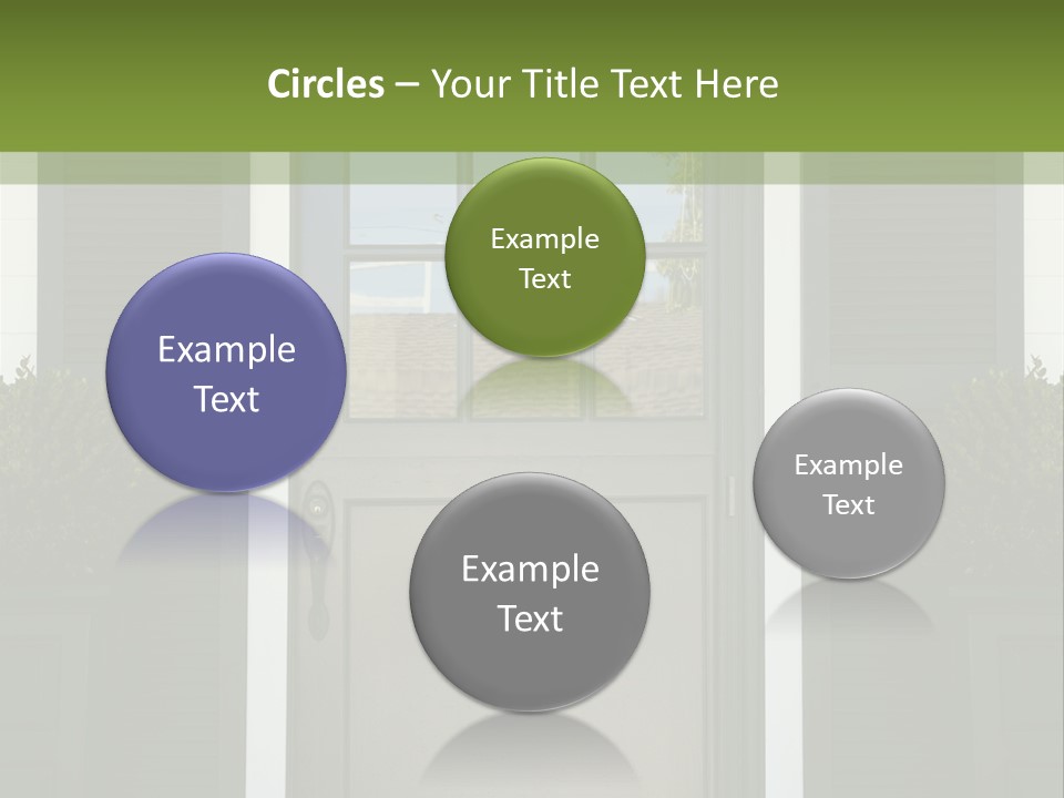 Facade Front Door Vertical PowerPoint Template