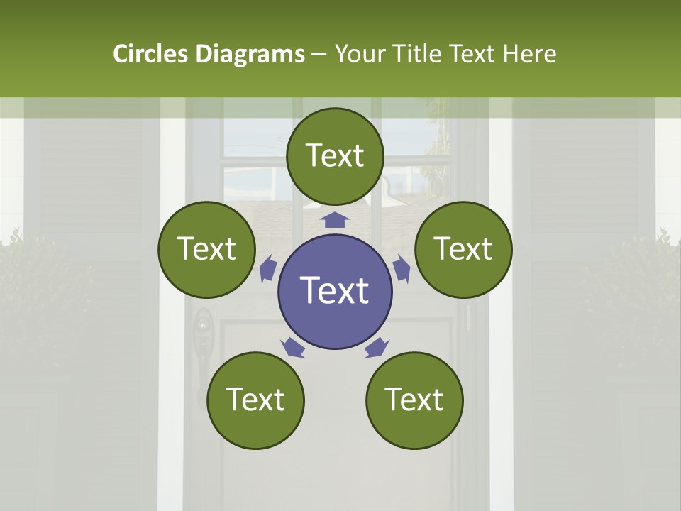 Facade Front Door Vertical PowerPoint Template