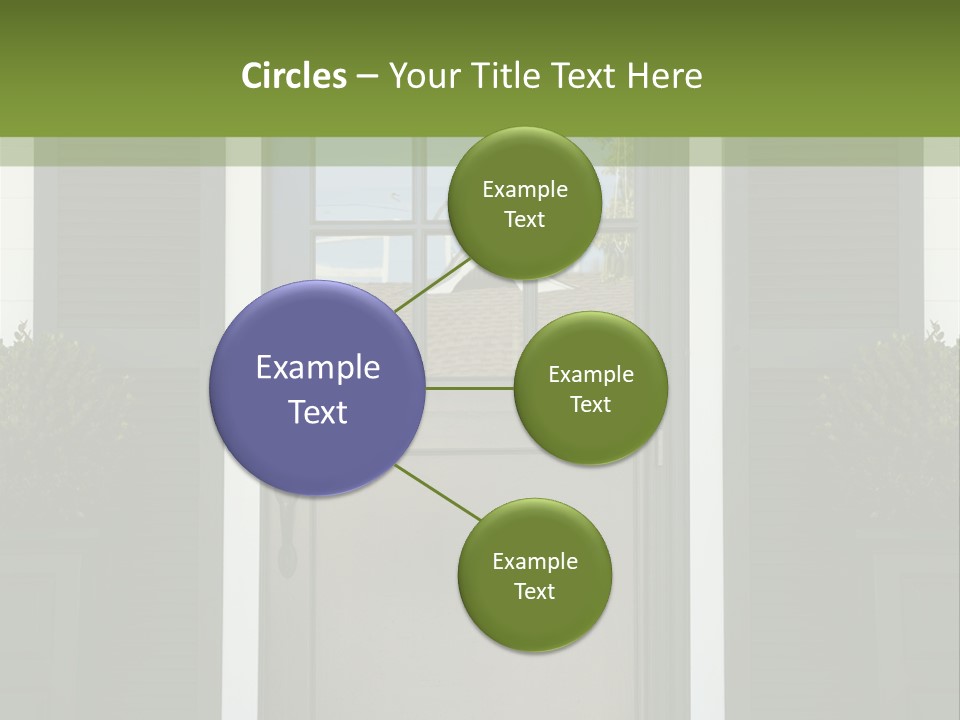 Facade Front Door Vertical PowerPoint Template