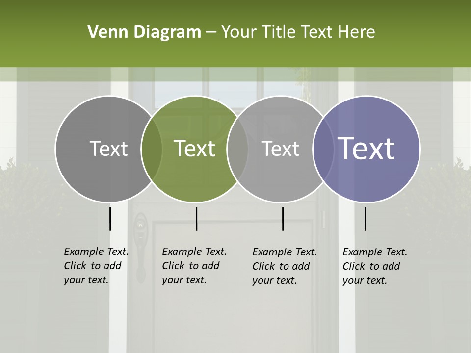 Facade Front Door Vertical PowerPoint Template