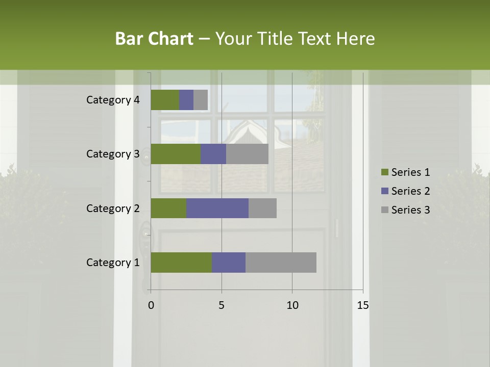 Facade Front Door Vertical PowerPoint Template