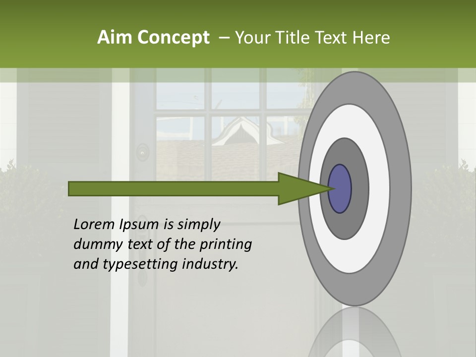 Facade Front Door Vertical PowerPoint Template