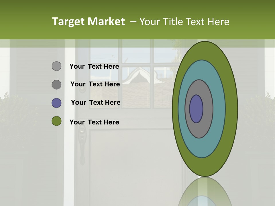 Facade Front Door Vertical PowerPoint Template