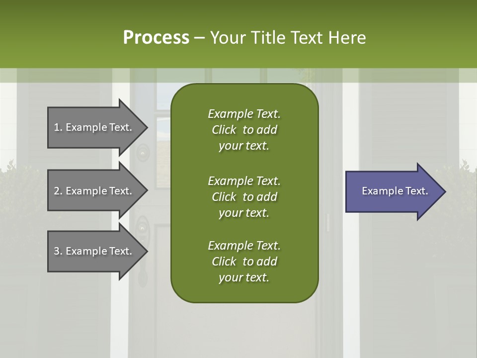 Facade Front Door Vertical PowerPoint Template