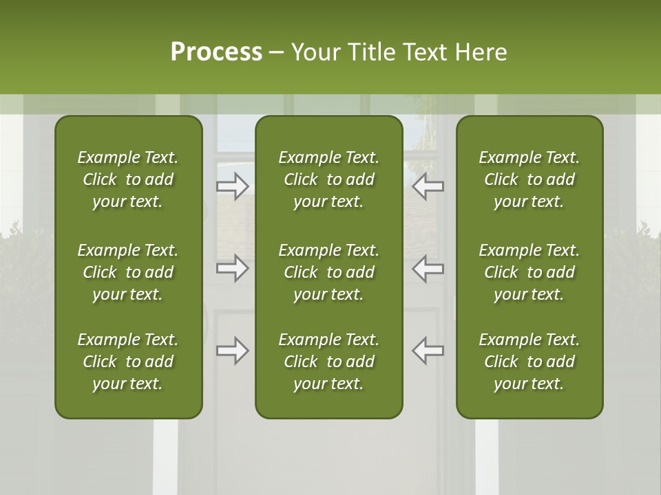 Facade Front Door Vertical PowerPoint Template
