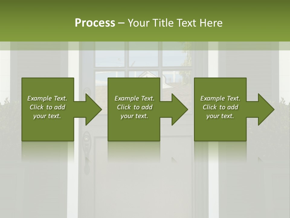 Facade Front Door Vertical PowerPoint Template