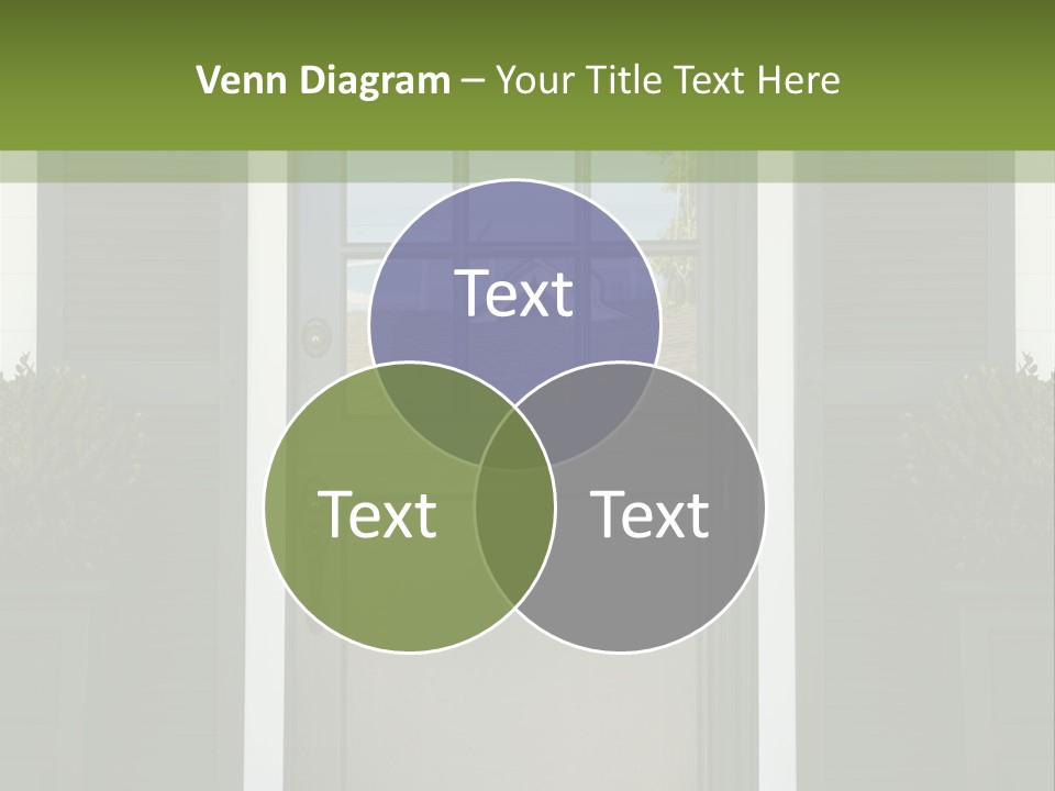 Facade Front Door Vertical PowerPoint Template