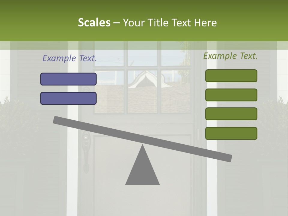 Facade Front Door Vertical PowerPoint Template