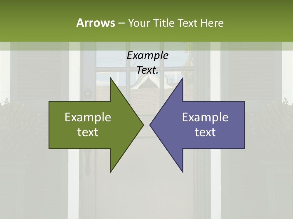 Facade Front Door Vertical PowerPoint Template