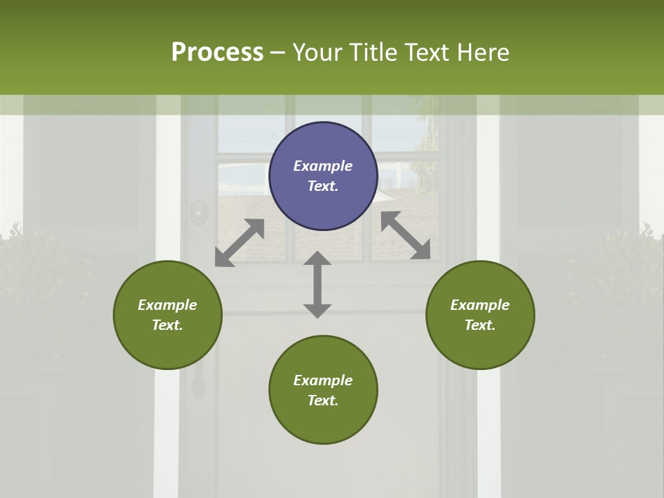 Facade Front Door Vertical PowerPoint Template