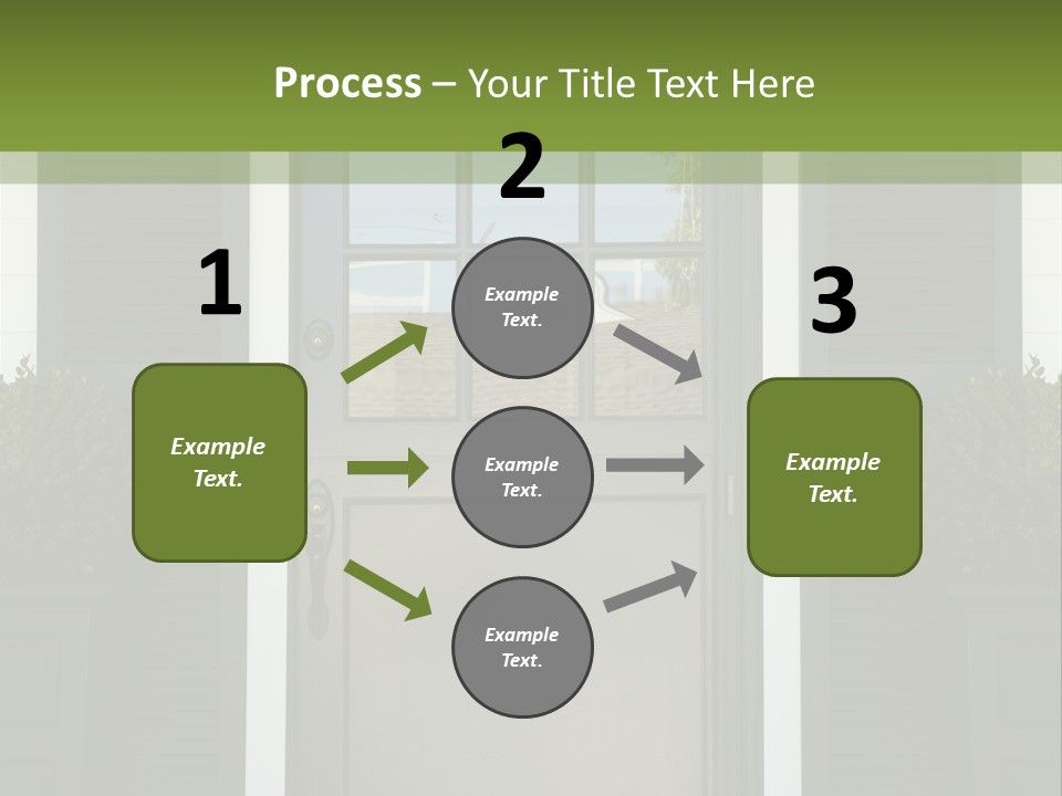 Facade Front Door Vertical PowerPoint Template