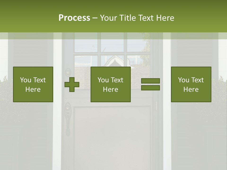 Facade Front Door Vertical PowerPoint Template
