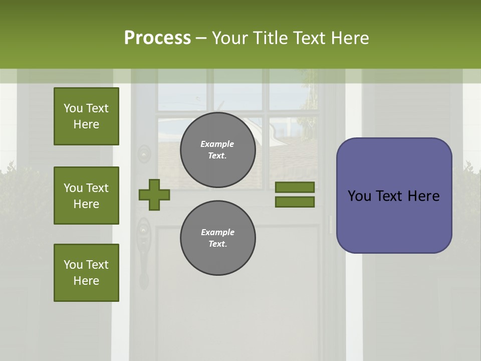 Facade Front Door Vertical PowerPoint Template