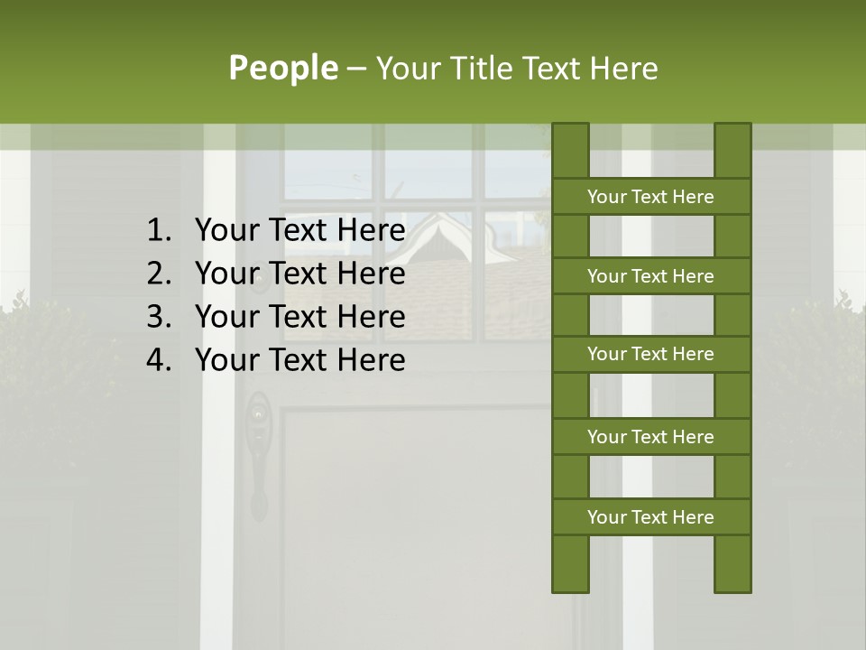 Facade Front Door Vertical PowerPoint Template