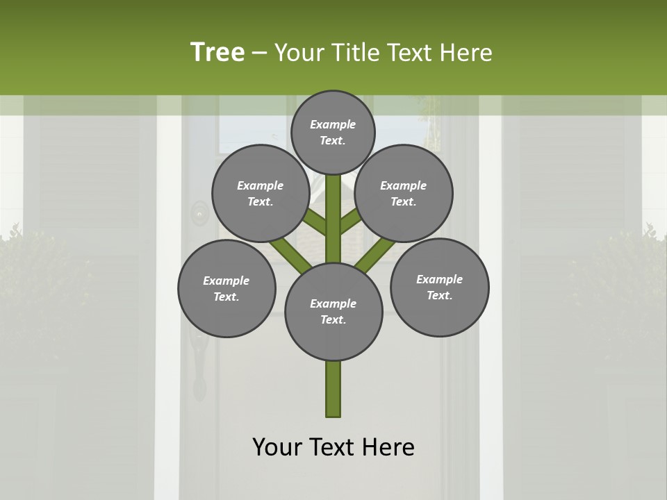 Facade Front Door Vertical PowerPoint Template