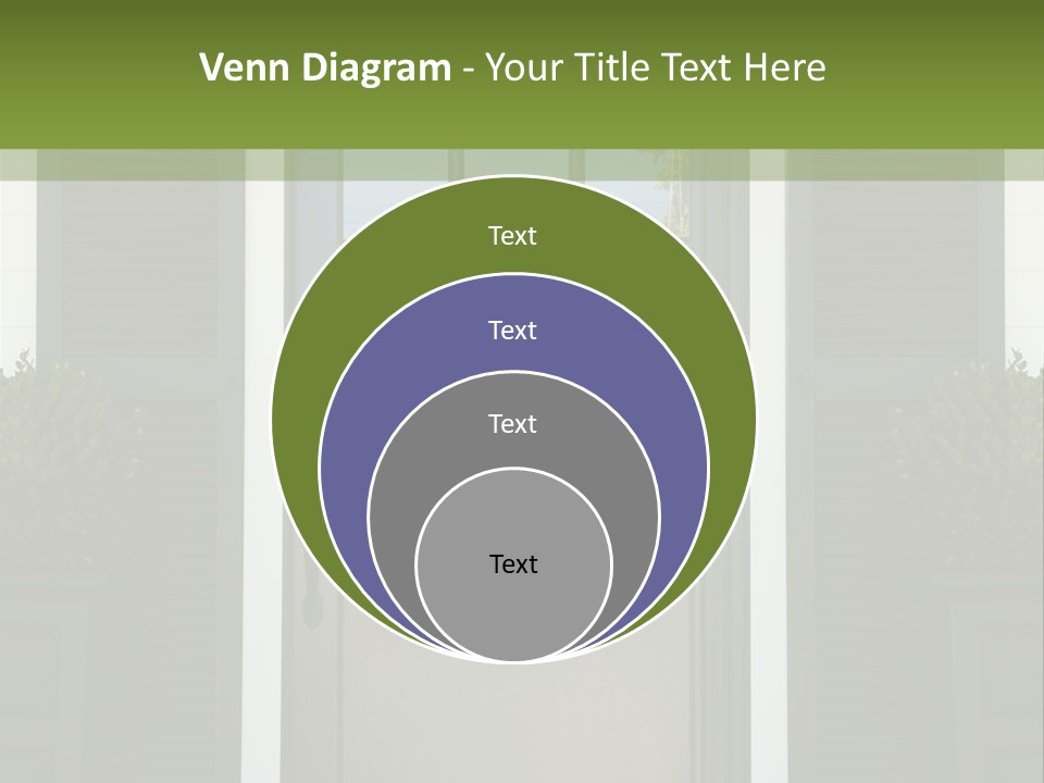 Facade Front Door Vertical PowerPoint Template