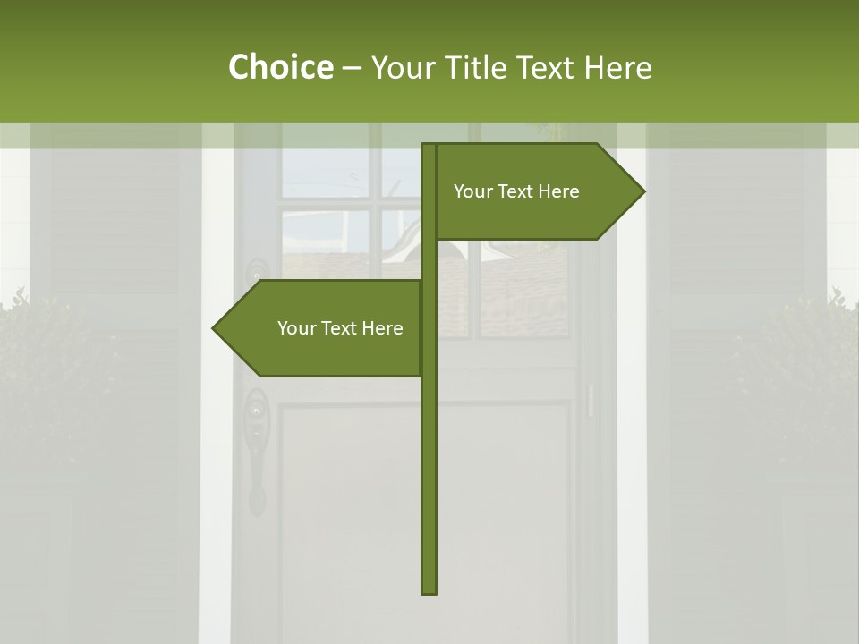 Facade Front Door Vertical PowerPoint Template